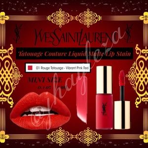 YSL: Liquid Matte Lip Stain—Rouge Tatouage (Mini)